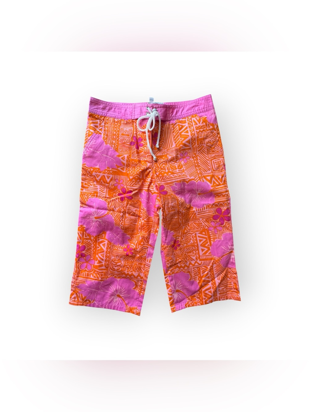 Lilly Pulitzer vintage Orange & Pink Floral board short capris
